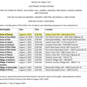 Notice of Public Test on Electronic Voting Systems